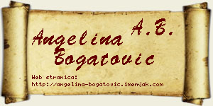 Angelina Bogatović vizit kartica